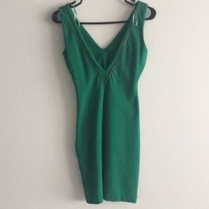 Zara Green Clubbing Dress w/ Gold Zip